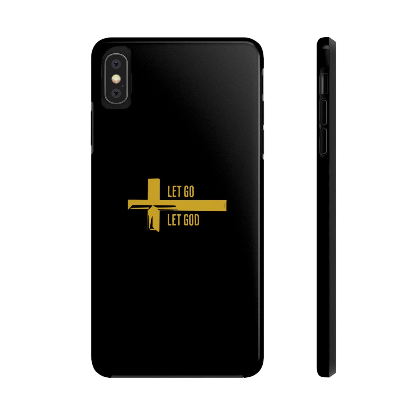Black Let Go & Let God Phone Case